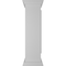 Ekena Millwork 12"W x 48"H Corner Newel Post with Panel, Flat Capital & Base Trim (Installation kit included) NWL12X48CPF0B0 - alternate 5
